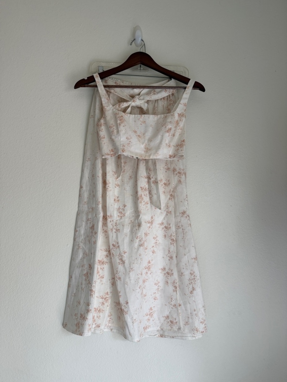 Reformation Palm Linen Set Skirt and Top Floral Print - Picture 6 of 13